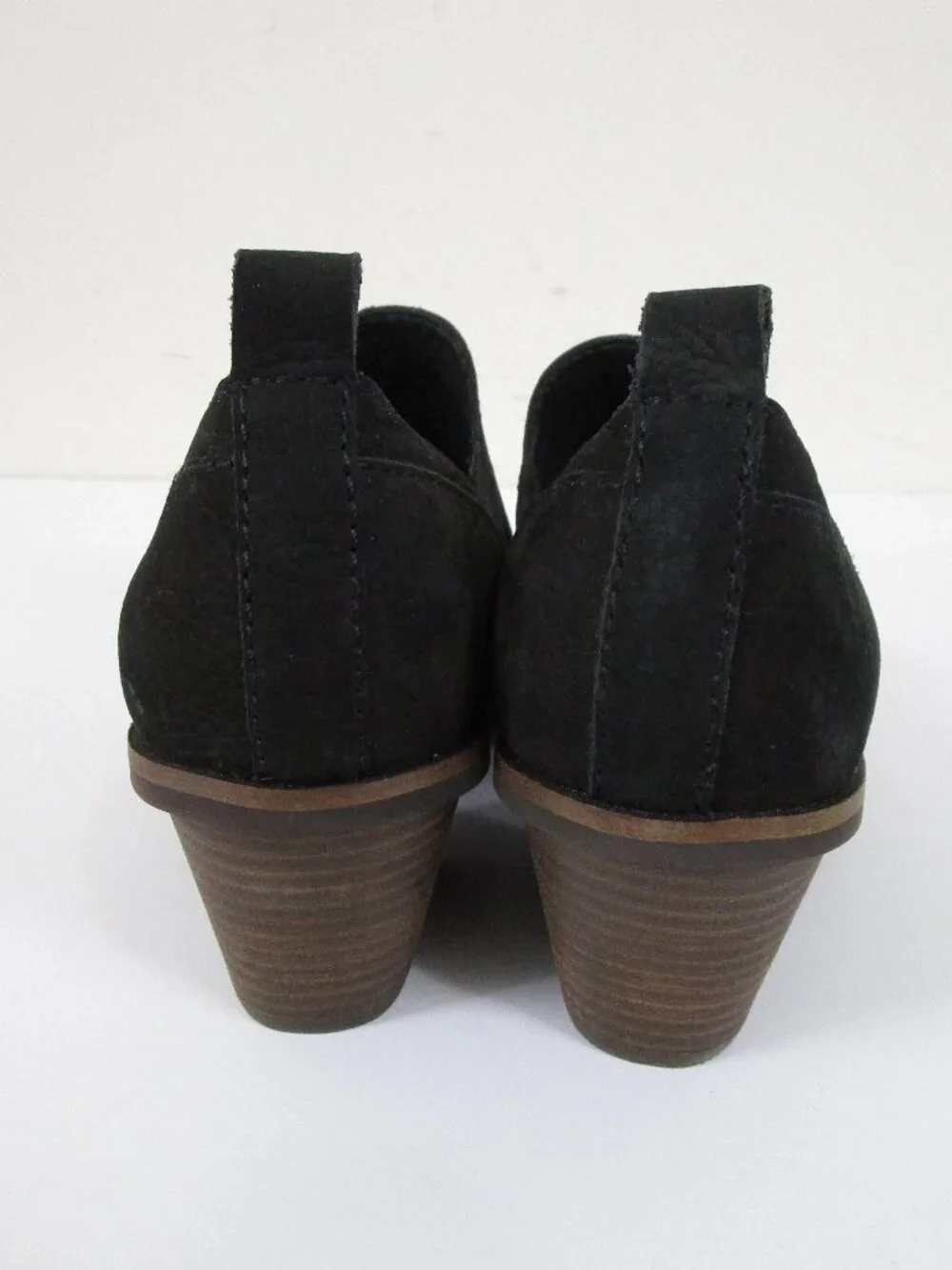 Lucky Brand Womens Black Suede Vennia Leather Ankle Boots Booties Size 6.5